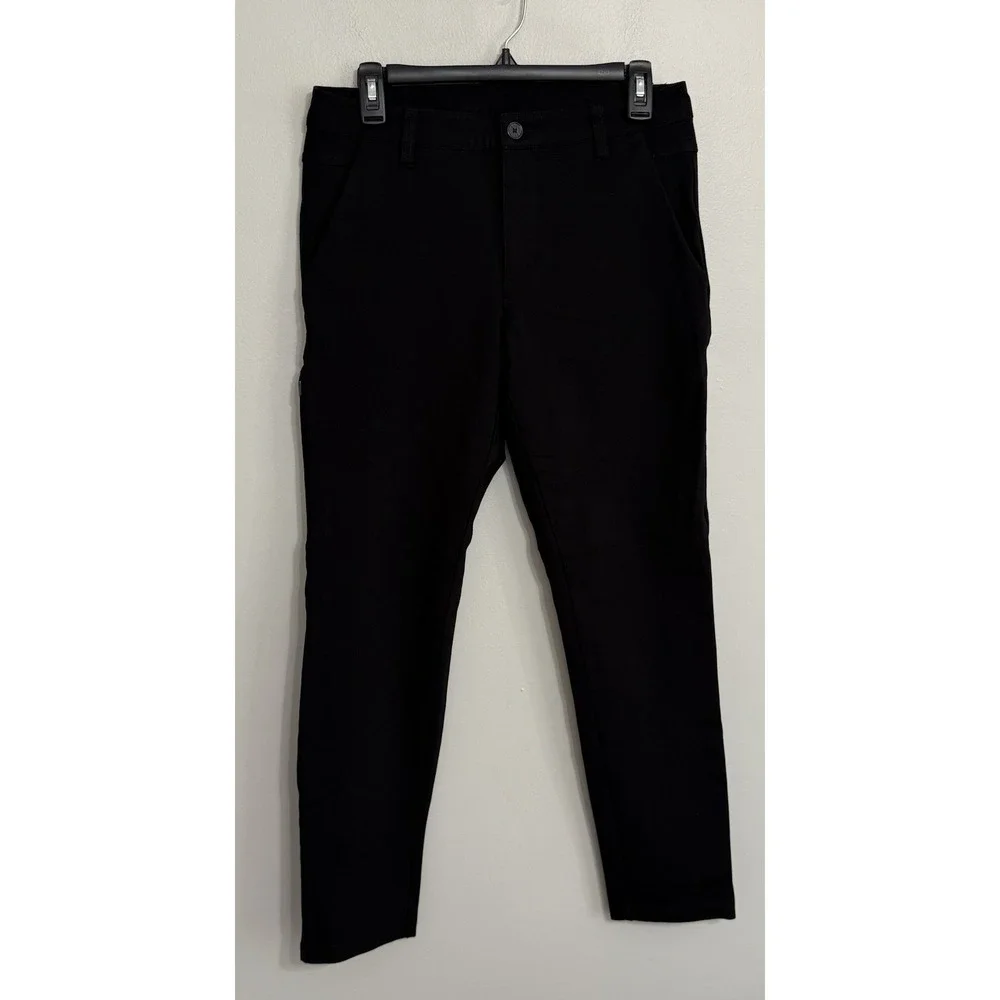 BYLT Men's 32 (Actual 30x30) Black Slim Fit Performance Pants